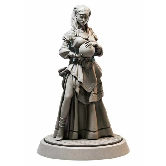 1/24 75mm 3D Print Model Kit Girl Woman Fortune Teller Unpainted - Model-Fan-Store