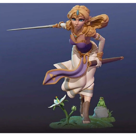 1/24 75mm 3D Print Model Kit Girl Woman Warrior Princess Unpainted - Model-Fan-Store