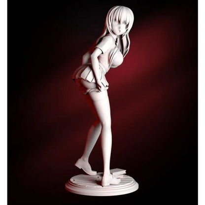 1/24 75mm 3D Print Model Kit Modern Asian Beautiful Girl Woman Unpainted - Model-Fan-Store