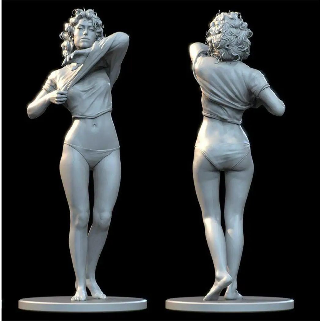 1/24 75mm 3D Print Model Kit Modern Beautiful Girl Woman Unpainted - Model-Fan-Store