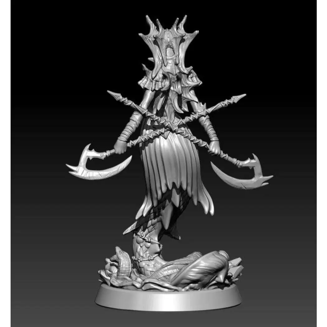 1/24 75mm 3D Print Model Kit Naga Girl Warrior Warcraft Unpainted - Model-Fan-Store