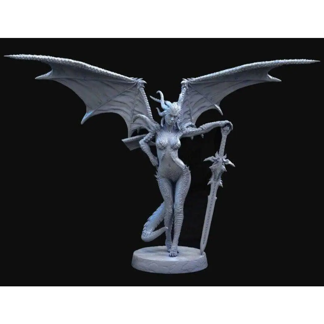 1/24 75mm 3D Print Model Kit Nudes Beautiful Girl Reptile Queen Fantasy Unpainted - Model-Fan-Store