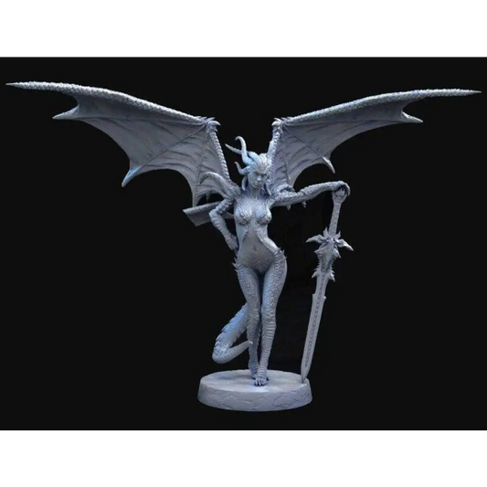 1/24 75mm 3D Print Model Kit Nudes Beautiful Girl Reptile Queen Fantasy Unpainted - Model-Fan-Store