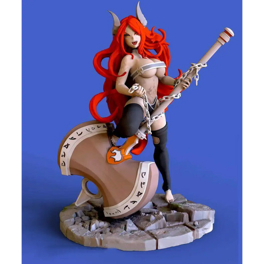 1/24 75mm 3D Print Model Kit Nudes Beautiful Girl Woman Devil Unpainted - Model-Fan-Store