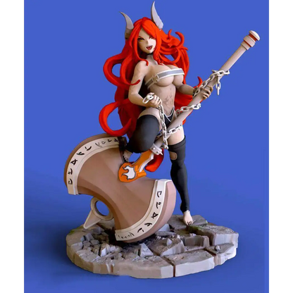 1/24 75mm 3D Print Model Kit Nudes Beautiful Girl Woman Devil Unpainted - Model-Fan-Store