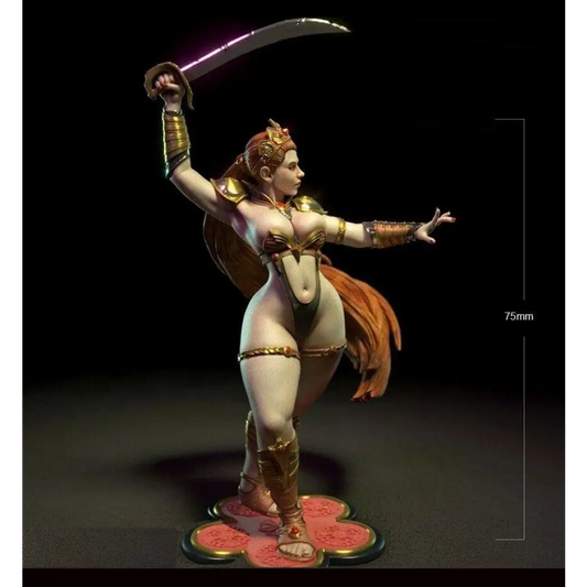 1/24 75mm 3D Print Model Kit Nudes Beautiful Girl Woman Princess Unpainted - Model-Fan-Store