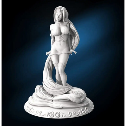 1/24 75mm 3D Print Model Kit Nudes Beautiful Girl Woman Rapunzel Unpainted - Model-Fan-Store