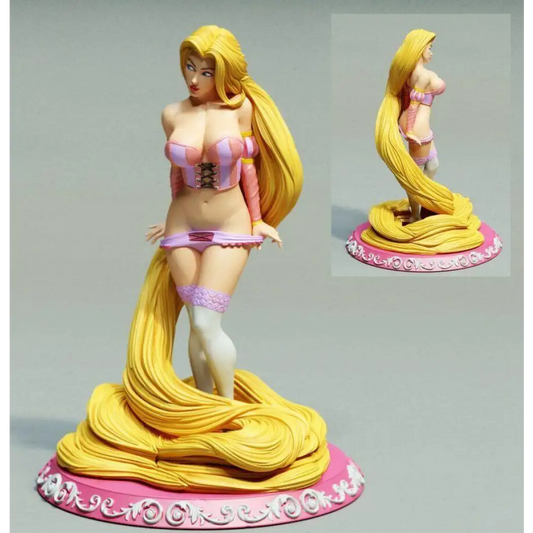 1/24 75mm 3D Print Model Kit Nudes Beautiful Girl Woman Rapunzel Unpainted - Model-Fan-Store