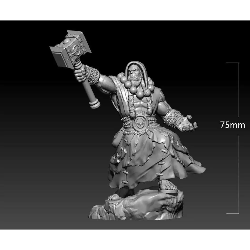 1/24 75mm 3D Print Model Kit Orc Warrior Warcraft Unpainted - Model-Fan-Store