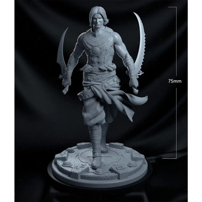 1/24 75mm 3D Print Model Kit Prince of the Sands Warrior Fantasy Unpainted - Model-Fan-Store