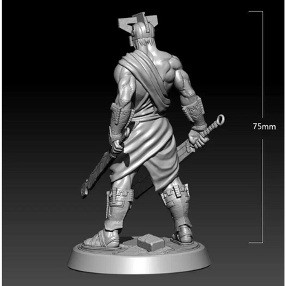 1/24 75mm 3D Print Model Kit Warrior Cyberman Demon Fantasy Unpainted - Model-Fan-Store