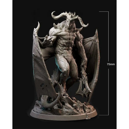 1/24 75mm 3D Print Model Kit Warrior Demon Balrog Devil Unpainted - Model-Fan-Store