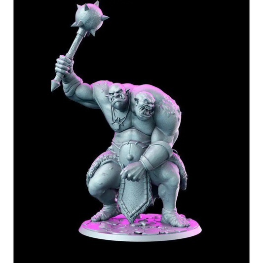 1/24 75mm 3D Print Model Kit Warrior Ogre Unpainted - Model-Fan-Store