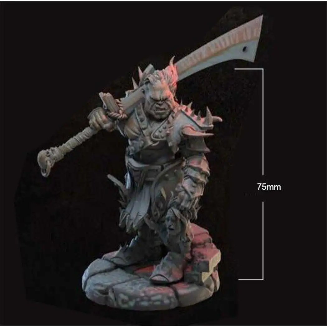 1/24 75mm 3D Print Model Kit Warrior Orc Unpainted - Model-Fan-Store