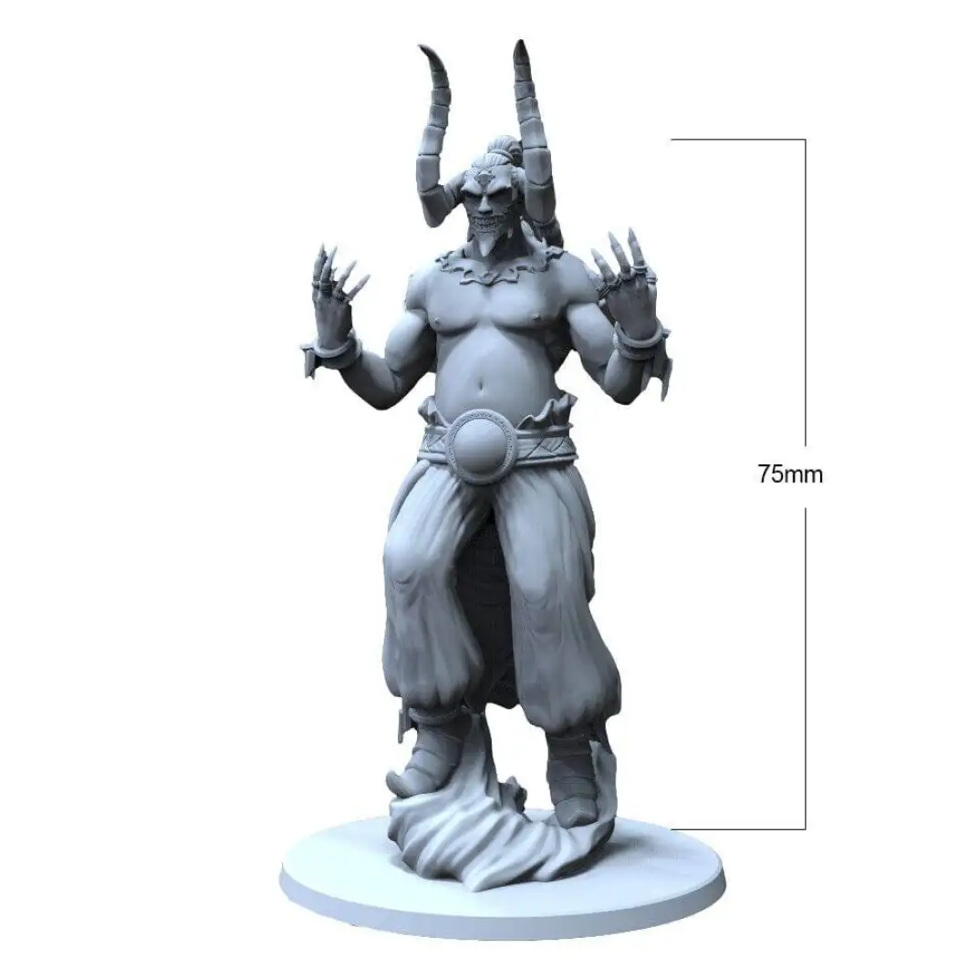 1/24 75mm 3D Print Model Kit Warrior Ritual Sorcerer Jinn Unpainted - Model-Fan-Store