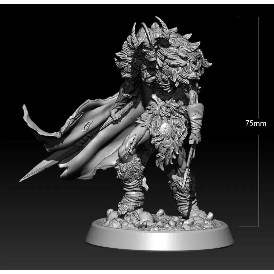 1/24 75mm 3D Print Model Kit Warrior Skeleton Monster Unpainted - Model-Fan-Store