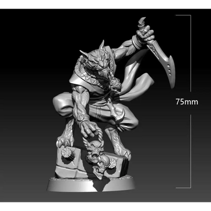 1/24 75mm 3D Print Model Kit Warrior Tiger Master Fairy Tales Unpainted - Model-Fan-Store