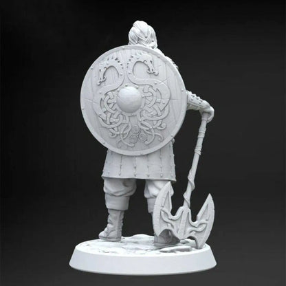 1/24 75mm 3D Print Model Kit Warrior Viking Barbarian Fantasy Unpainted - Model-Fan-Store