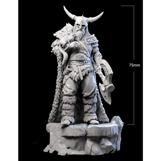 1/24 75mm 3D Print Model Kit Warrior Viking Barbarian Unpainted - Model-Fan-Store