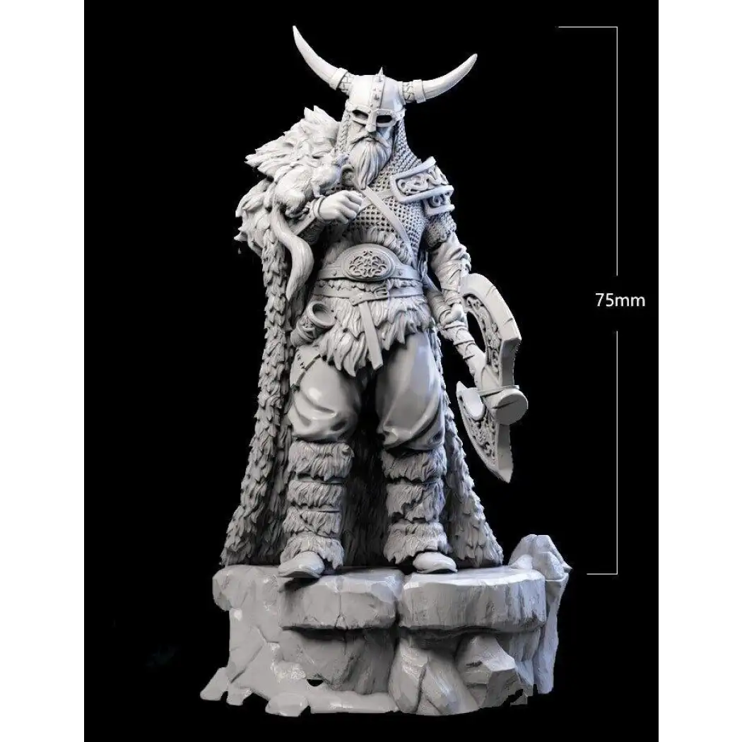 1/24 75mm 3D Print Model Kit Warrior Viking Barbarian Unpainted - Model-Fan-Store