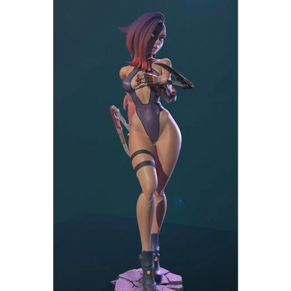 1/24 75mm 3D Print Resin Cyberpunk Model Kit Beautiful Girl Woman Unpainted - Model-Fan-Store