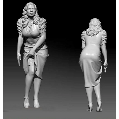 1/24 75mm 3D Print Superhero Model Kit Peggy Carter Beautiful Girl Unpainted XXX - Model-Fan-Store