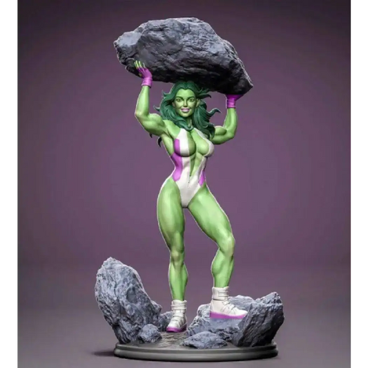 1/24 75mm 3D Print Superhero Model Kit Strong Woman Beautiful Girl Unpainted - Model-Fan-Store