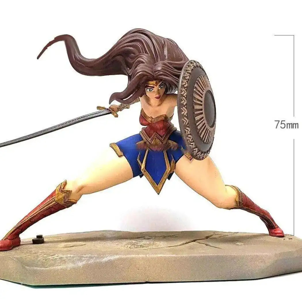 1/24 75mm 3D Print Superhero Model Kit Wonder Woman Beautiful Girl Unpainted - Model-Fan-Store