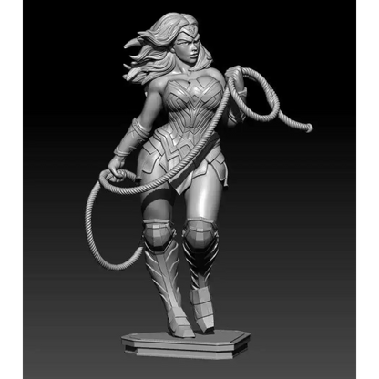 1/24 75mm 3D Print Superhero Model Kit Wonder Woman Beautiful Girl Unpainted - Model-Fan-Store