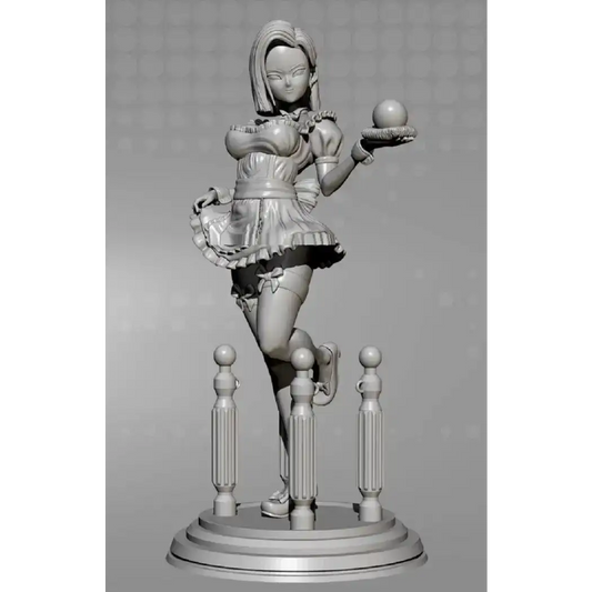 1/24 75mm Resin Cyberpunk Model Kit Beautiful Girl Robot Maid Killer Unpainted - Model-Fan-Store