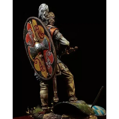 1/24 75mm Resin Model Kit Ancient Warrior with Shield Unpainted - Model-Fan-Store