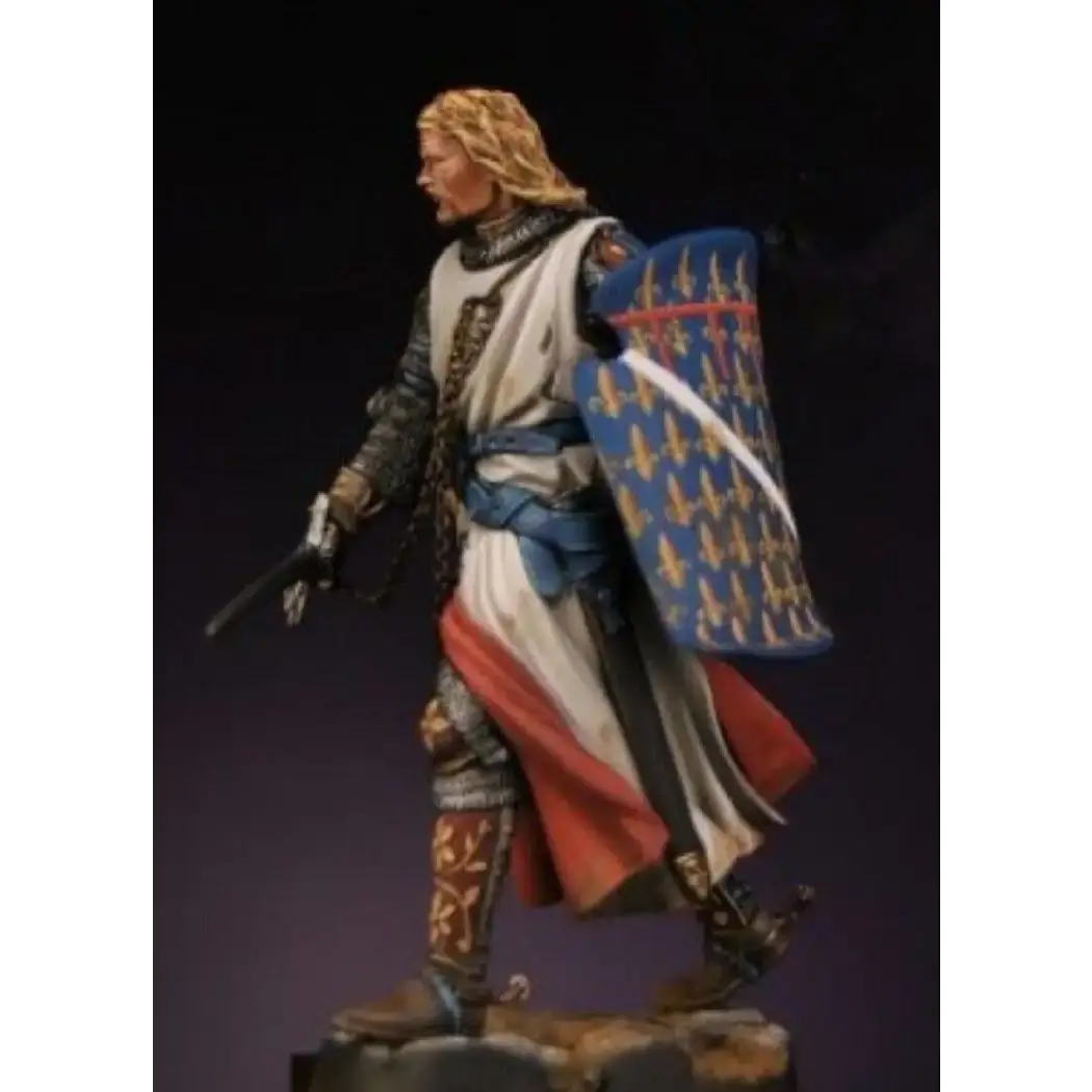 1/24 75mm Resin Model Kit Angevin Warrior French Knight Unpainted - Model-Fan-Store