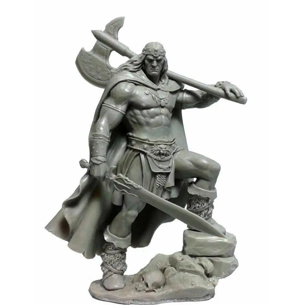 1/24 75mm Resin Model Kit Barbarian King Warrior Unpainted - Model-Fan-Store