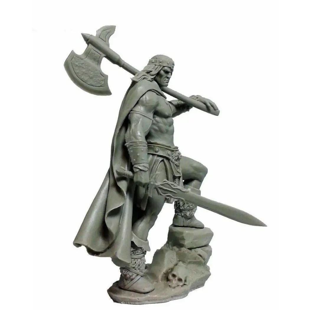 1/24 75mm Resin Model Kit Barbarian King Warrior Unpainted - Model-Fan-Store