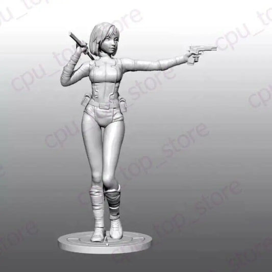 1/24 75mm Resin Model Kit Beautiful Asian Girl Samurai Spy Unpainted - Model-Fan-Store