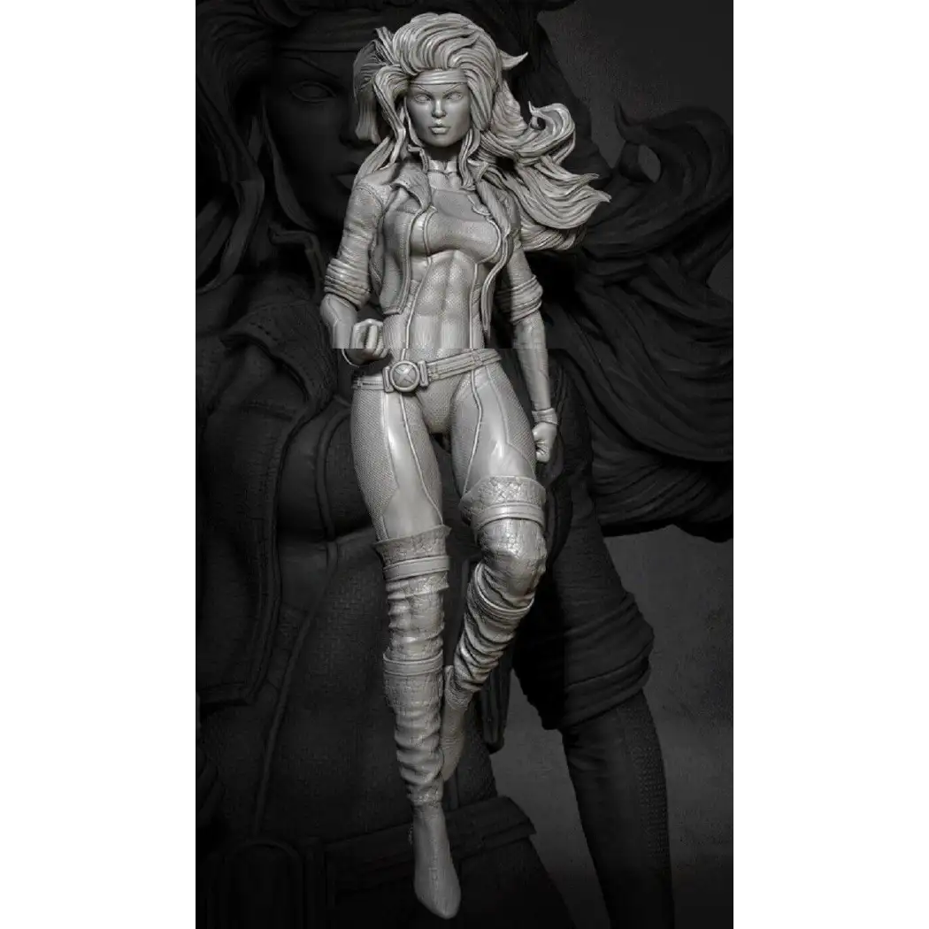 1/24 75mm Resin Model Kit Beautiful Girl Fighter Unpainted - Model-Fan-Store