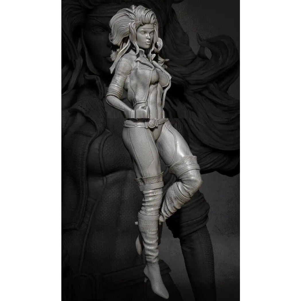 1/24 75mm Resin Model Kit Beautiful Girl Fighter Unpainted - Model-Fan-Store