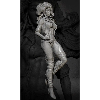 1/24 75mm Resin Model Kit Beautiful Girl Fighter Unpainted - Model-Fan-Store