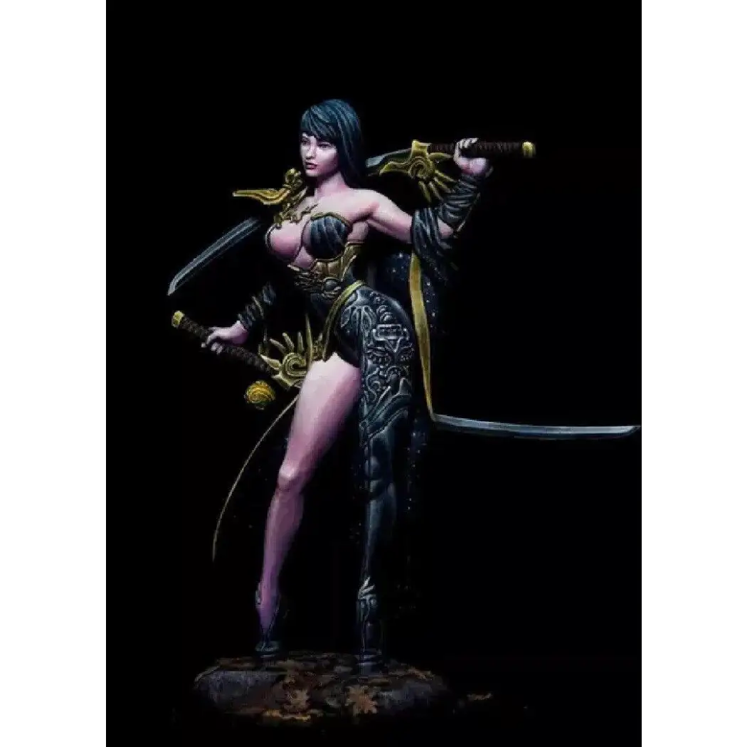 1/24 75mm Resin Model Kit Beautiful Girl Night Warrior Unpainted - Model-Fan-Store