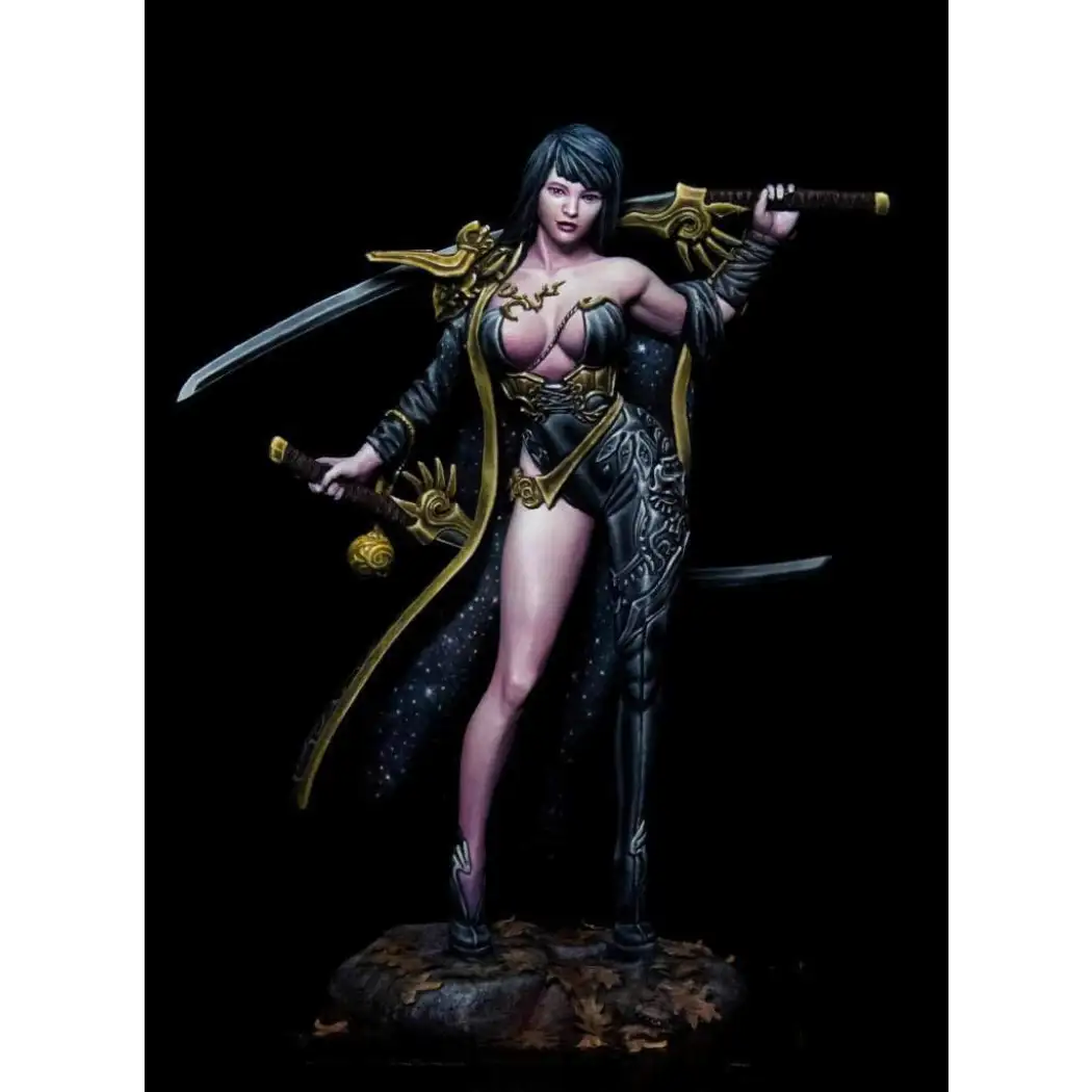 1/24 75mm Resin Model Kit Beautiful Girl Night Warrior Unpainted - Model-Fan-Store