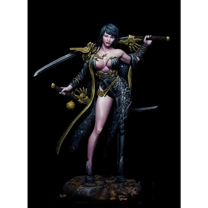 1/24 75mm Resin Model Kit Beautiful Girl Night Warrior Unpainted - Model-Fan-Store