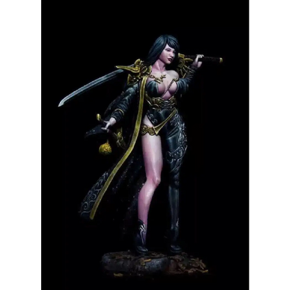 1/24 75mm Resin Model Kit Beautiful Girl Night Warrior Unpainted - Model-Fan-Store