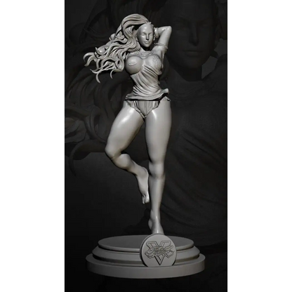 1/24 75mm Resin Model Kit Beautiful Girl SuperGirl Fantasy Unpainted - Model-Fan-Store