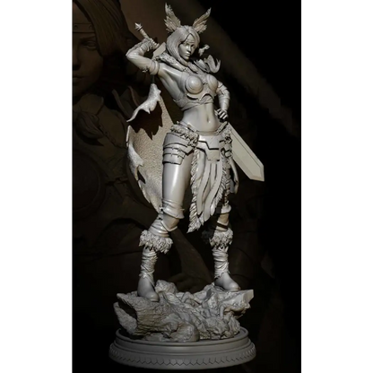 1/24 75mm Resin Model Kit Beautiful Girl Warrior Viking Barbarian Unpainted - Model-Fan-Store