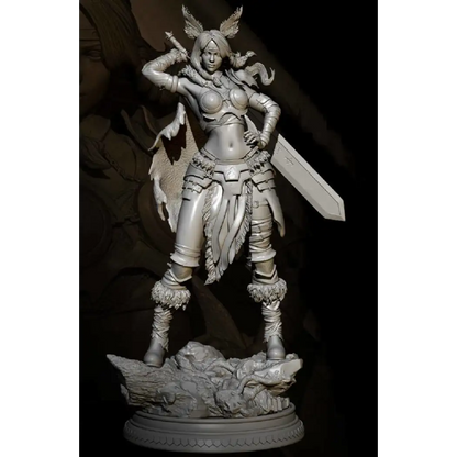 1/24 75mm Resin Model Kit Beautiful Girl Warrior Viking Barbarian Unpainted - Model-Fan-Store