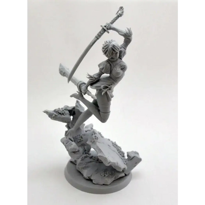 1/24 75mm Resin Model Kit Beautiful Girl With Sword Beauty Ancient Soldier Toy - Model-Fan-Store