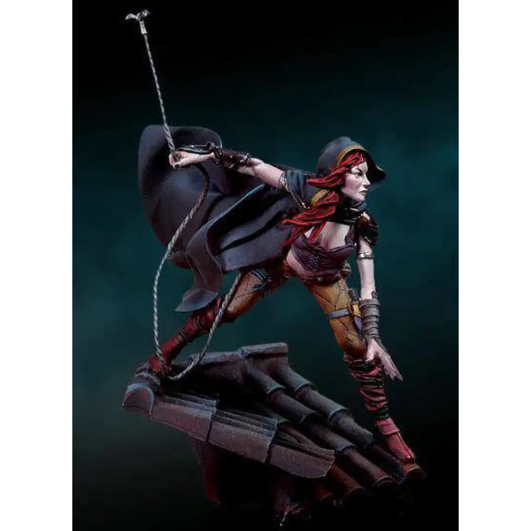 Assassin Figure Model 1/24 75mm Resin Model Kit Beautiful Girl Woman Assassin Ninja A-474 Un ...