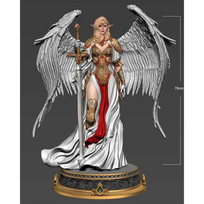 1/24 75mm Resin Model Kit Beautiful Girl Woman Warrior Angel Unpainted - Model-Fan-Store