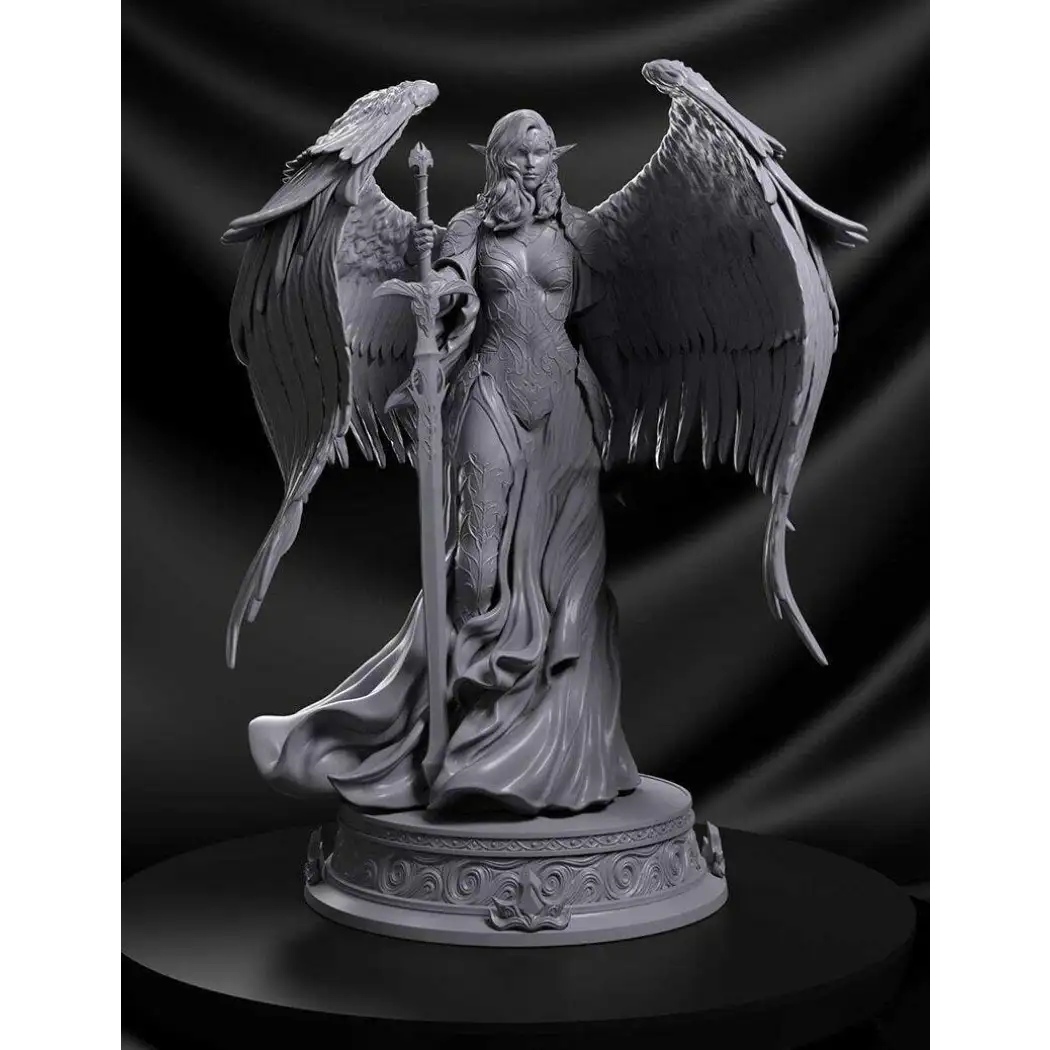 1/24 75mm Resin Model Kit Beautiful Girl Woman Warrior Angel Unpainted - Model-Fan-Store