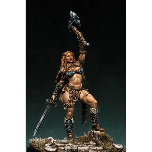 1/24 75mm Resin Model Kit Beautiful Girl Woman Warrior Barbarian Unpainted - Model-Fan-Store